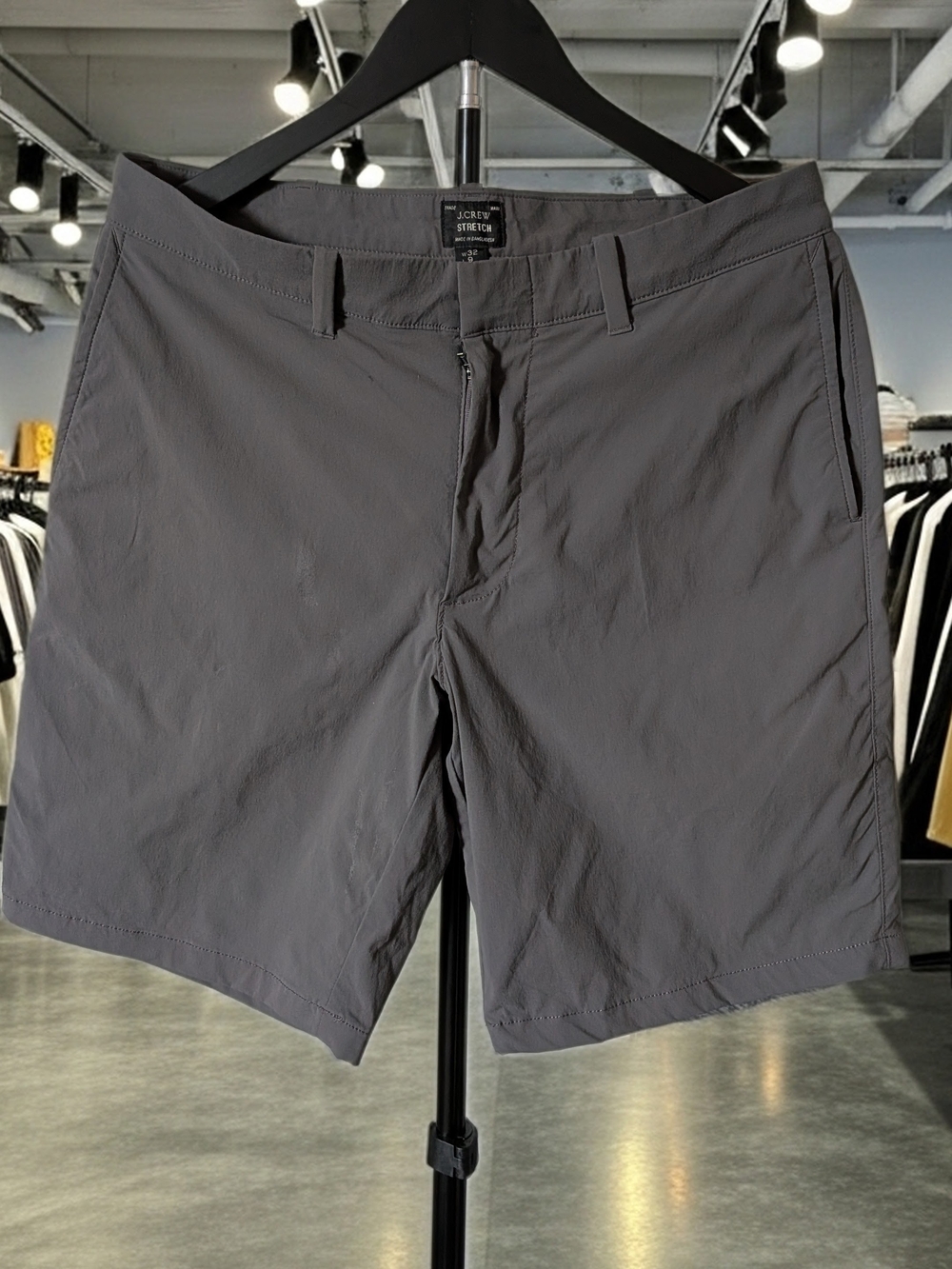 J.Crew Stretch Men’s Gray Performance Shorts Size 32 Lightweight Casual Golf Sho